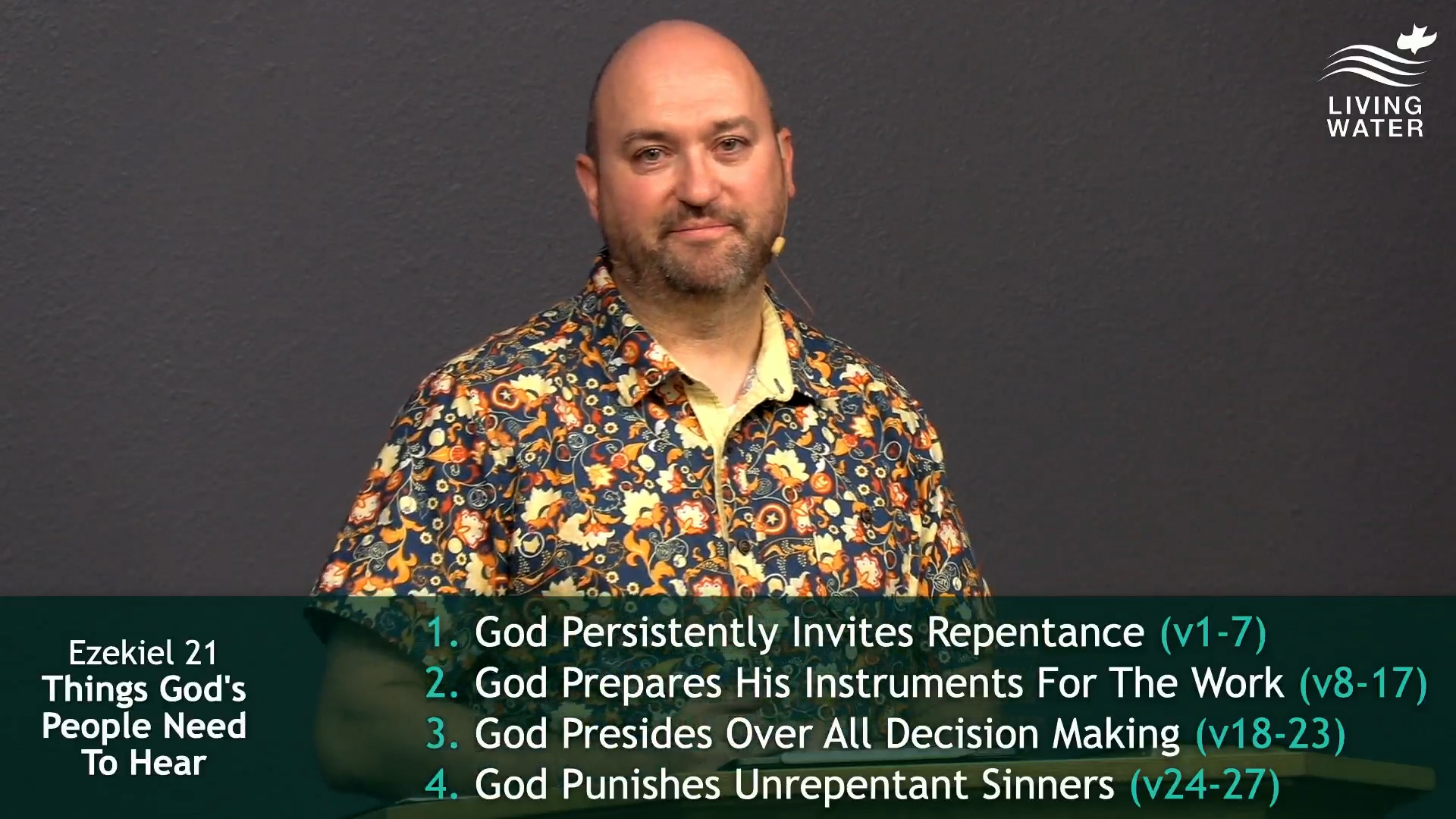 Pastor Jerry Simmons teaching Ezekiel 21, Things God's People Need To Hear.