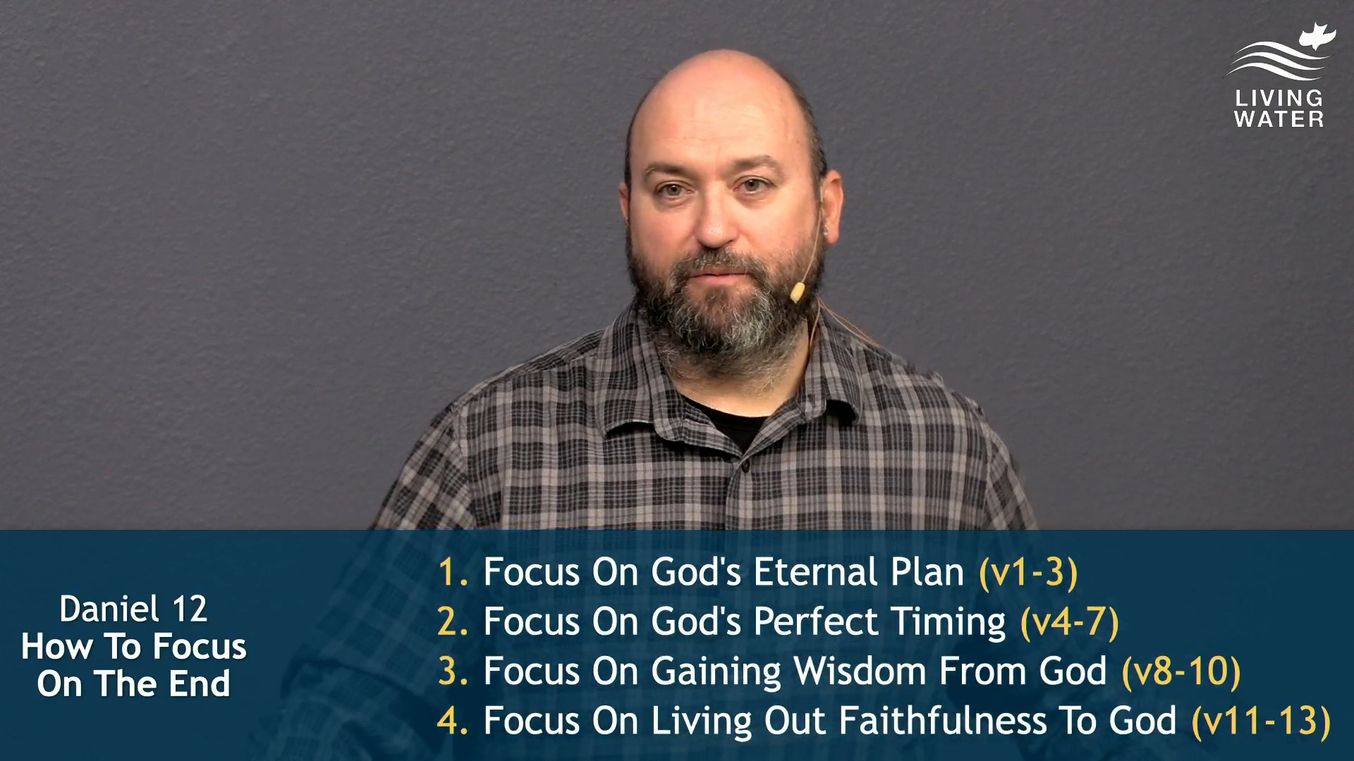 Pastor Jerry Simmons teaching Daniel 12, How To Focus On The End