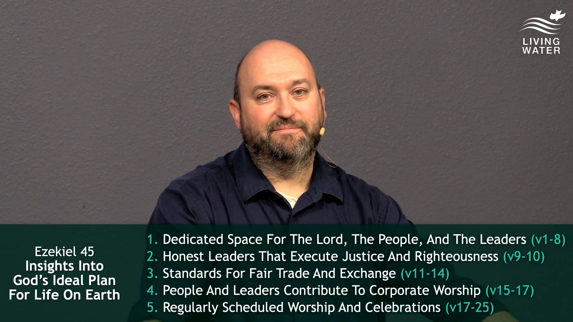 Pastor Jerry Simmons teaching Ezekiel 45, Insights Into God’s Ideal Plan For Life On Earth