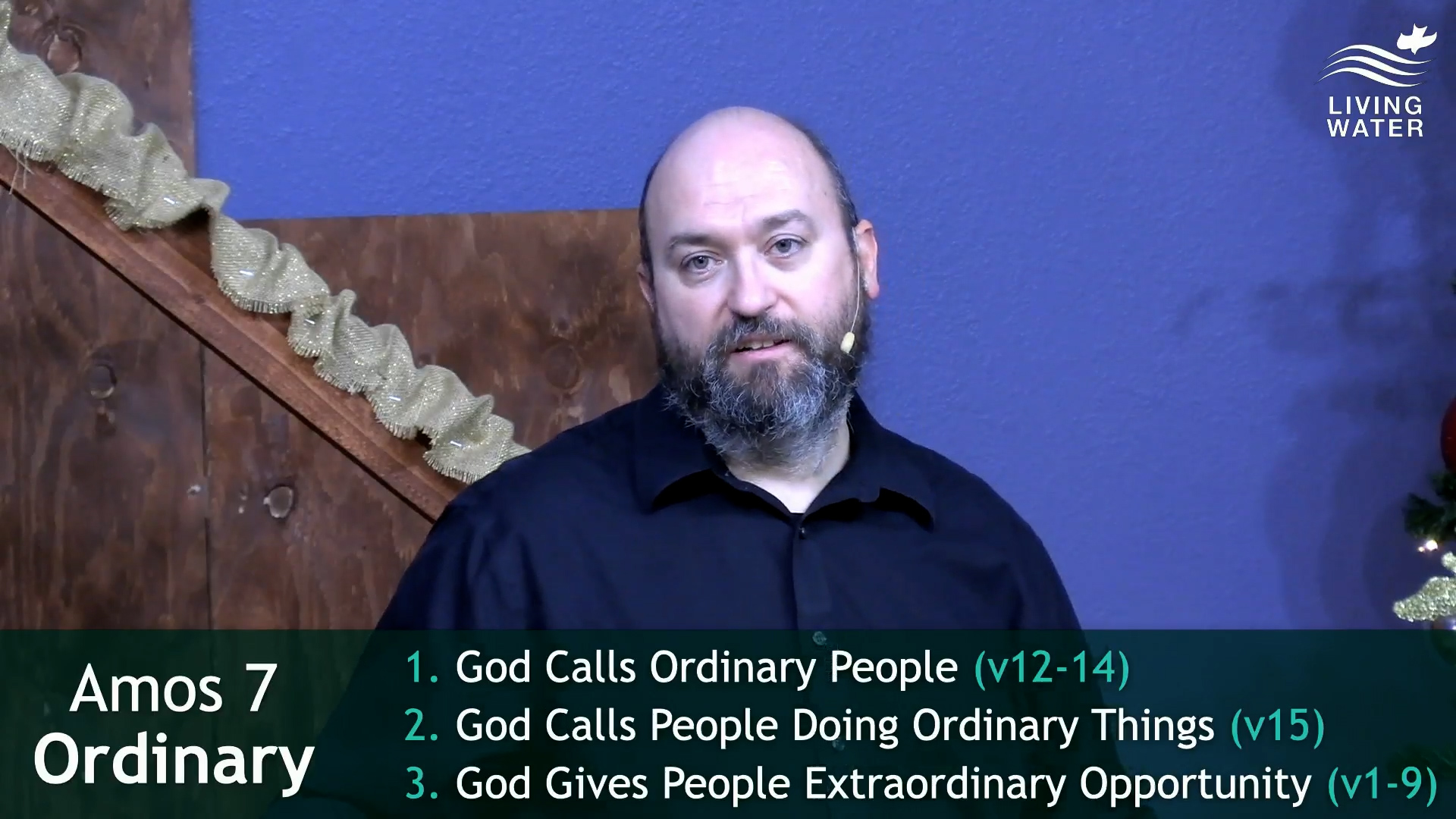 Pastor Jerry Simmons teaching Amos 7, Ordinary