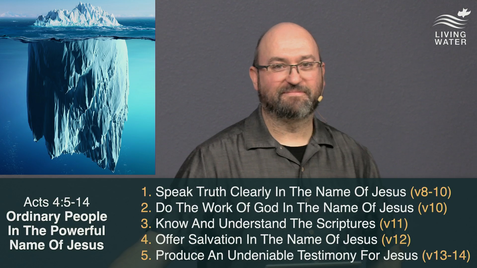 Pastor Jerry Simmons teaching Acts 4:5-14, Ordinary People In The Powerful Name Of Jesus