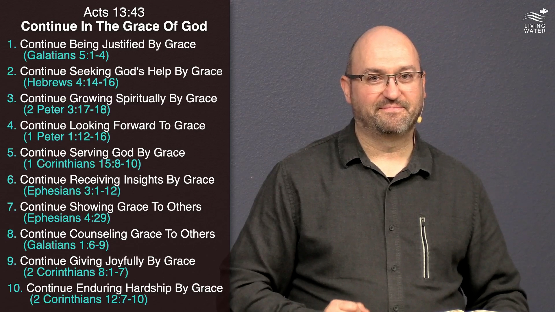 Pastor Jerry Simmons teaching Acts 13:43, Continue In The Grace Of God