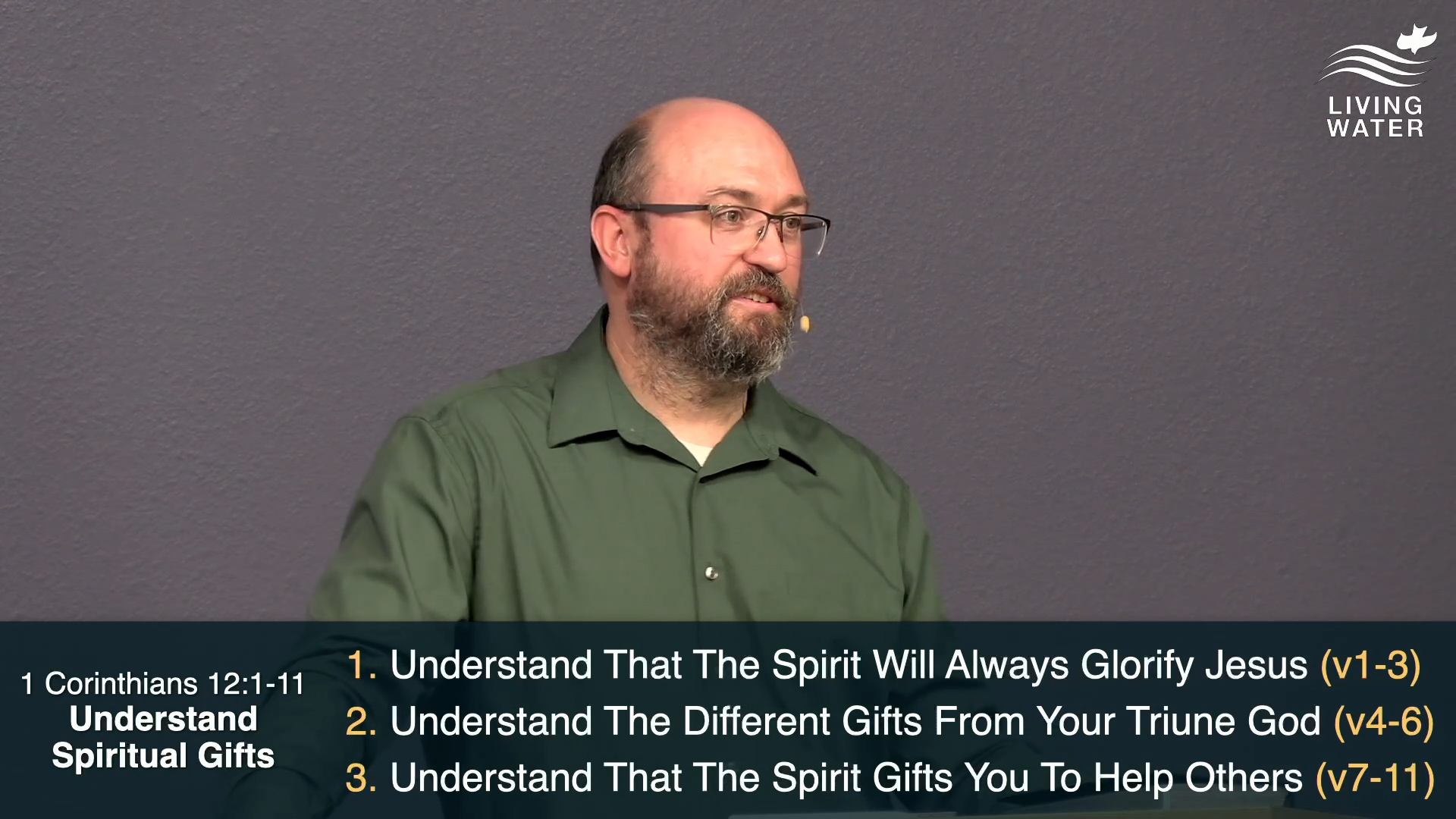 Pastor Jerry Simmons teaching 1 Corinthians 12:1-11, Understand Spiritual Gifts