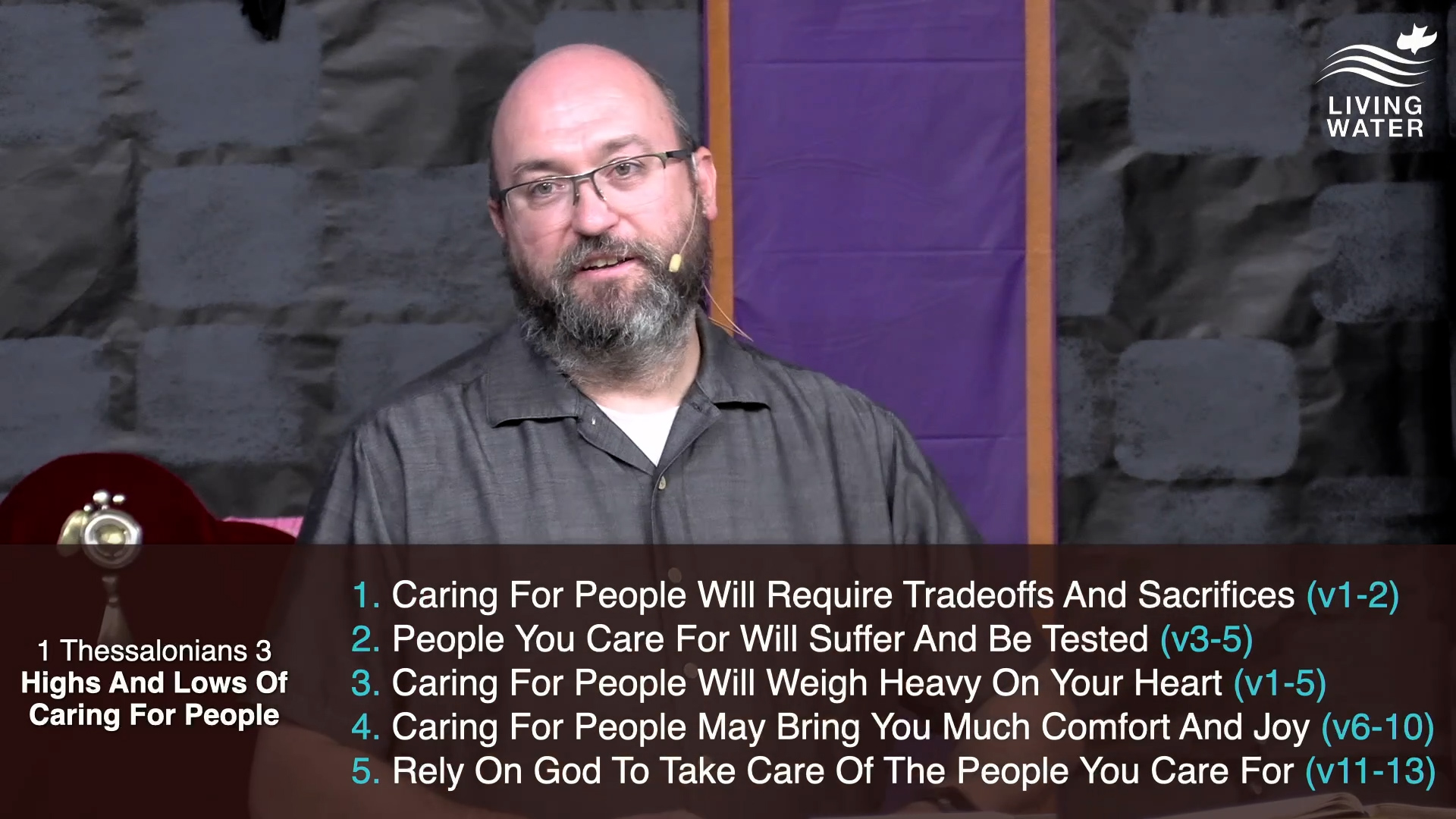 Pastor Jerry Simmons teaching 1 Thessalonians 3, Highs And Lows Of Caring For People