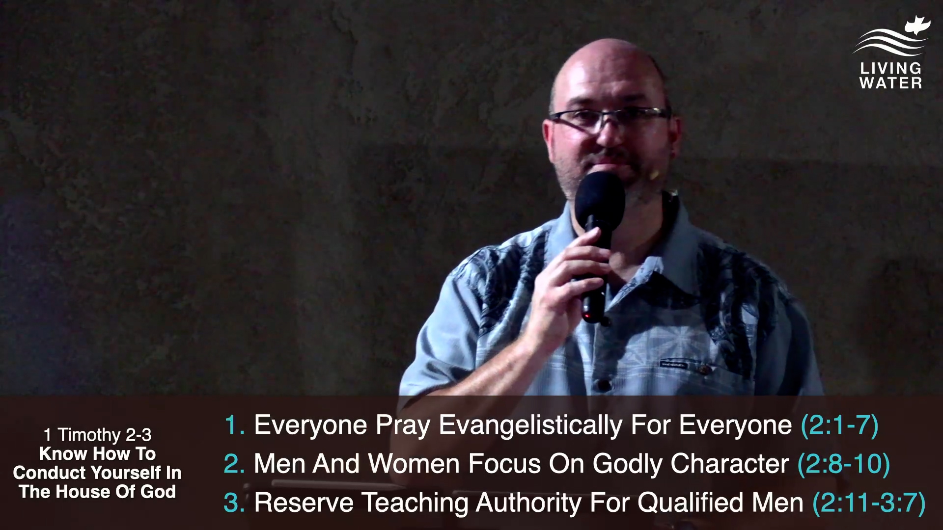 Pastor Jerry Simmons teaching 1 Timothy 2-3, Know How To Conduct Yourself In The House Of God