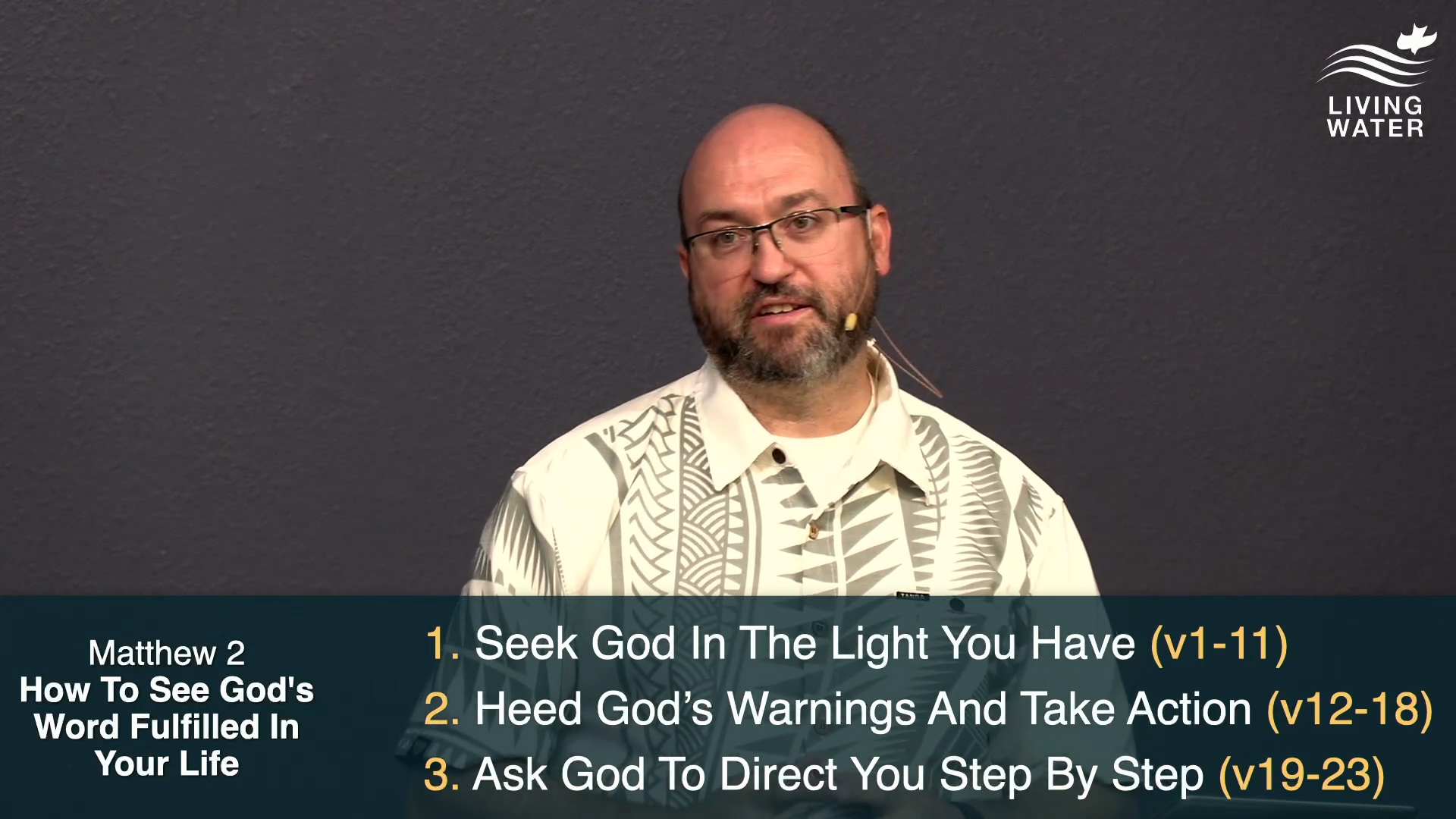Pastor Jerry Simmons teaching Matthew 2, How To See God's Word Fulfilled In Your Life